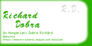 richard dobra business card