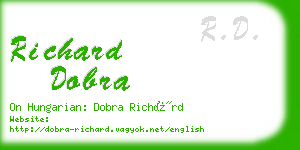 richard dobra business card